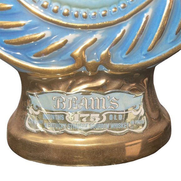 VTG James B. Bean Floral Regal China 1975 Bourbon Whiskey Decanter Empty Bottle - Picture 7 of 12